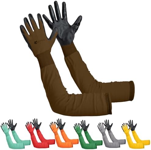 Long Sleeve Gardening Gloves for Women & Men, Long Cuff Garden Gloves