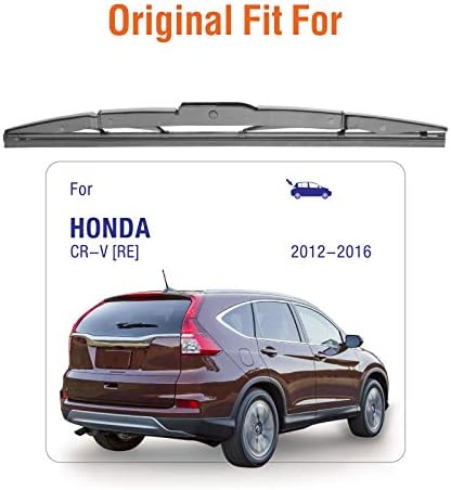 Genuine Rear Wiper Blades for Honda CRV 2012 2013 2014 2015 2016, 13"+13" (2 Pack) OEM 76730-T0A-003, Compatible for U/J-Hook