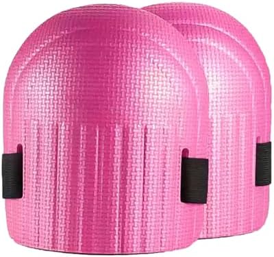 SUJAYU Soft Gardening Knee Pads for Women, EVA Foam Knee Pads for Men Construction, Work Knee Pad for Men Women, Rodilleras Para Roofing Rodilleras Para Trabajo (Pink)