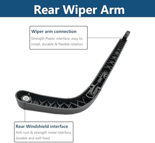 Rear Windshield Wipers Blade Arm Set for Chevrolet Spark 2013-2015, for Chevrolet Spark EV 2014-2016 Back Glass Wiper Arm Blade Replacements All Seasons Fit,Replacement OE: 95995875, 96688389