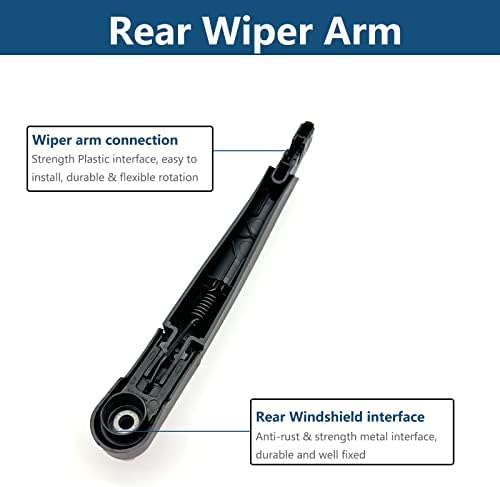 Rear Windshield Wiper Arm with Wiper Blade for Jeep Renegade 2015-2021 Rear Windshield Back Wiper Arm Blade Replacement OEM # 68256590AA