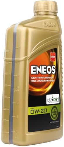ENEOS 0W-20 Fully Synthetic Motor Oil, API SQ, dexos1 Gen3, 1 Qt