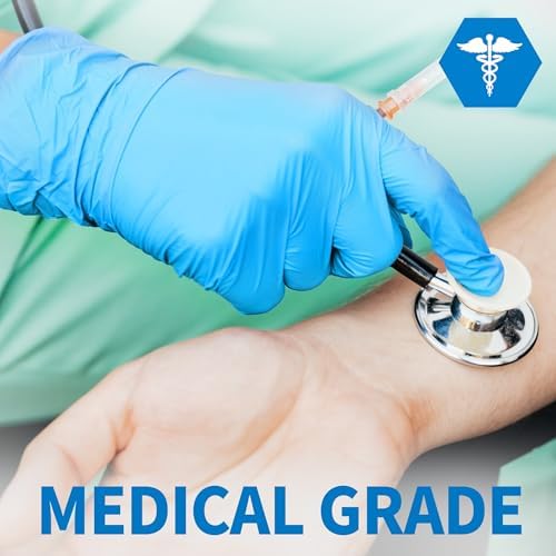 Medguy Medical Blue Nitrile Disposable Exam Gloves 4Mil Latex & Powder-Free