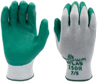 Atlas 350 Nitrile Palm Work Gloves with Poly Cotton Liner, Large, 12-Pack