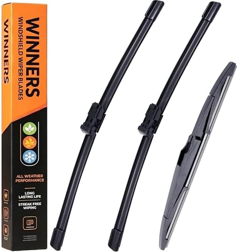 Windshield Wiper Blades for 2022 2023 2024 2025 2026 Chevy Trailblazer - 24" + 18" + 11" Rear - Complete Set of 3 Front and Back Replacement Wipers - All Weather Performance