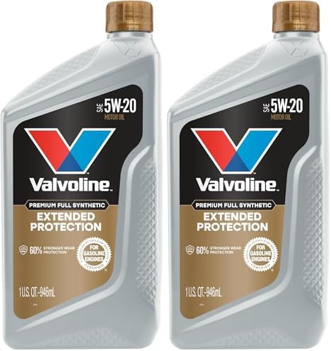 Valvoline Extended Protection 5W-20 Full Synthetic Motor Oil 1 Quart (Pack of 2)