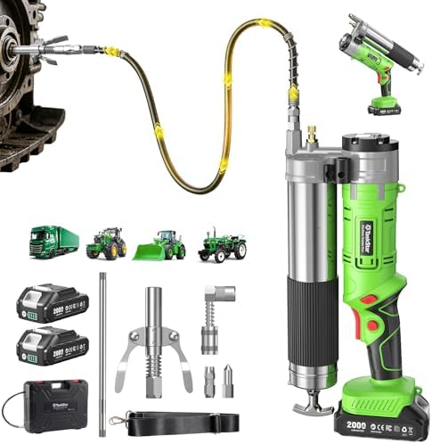 TaskStar Cordless Electric Grease Gun 12000PSI for DIY, Industrial & Farm