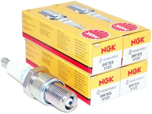 NGK 5122 Nickel Spark Plugs BR7ES Compatible with (4 Pack)