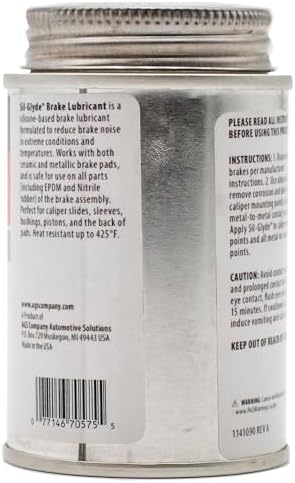 AGS Automotive Solutions 4oz Brush Top SIL-Glyde Silicone Brake Grease - Premium Brake Caliper Grease and Brake Lubricant for Optimal Performance and Longevity