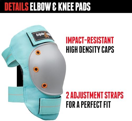 Triple Eight Saver Series 3-Pack Pad Set– Ideal for Skateboarding, In-line Skating, Roller Skating, and Biking