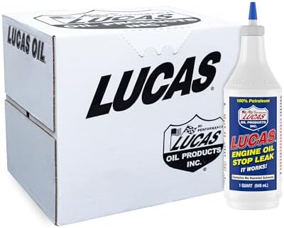Lucas Oil 10278 Engine Oil Stop Leak - 1 Quart (Pack of 12)