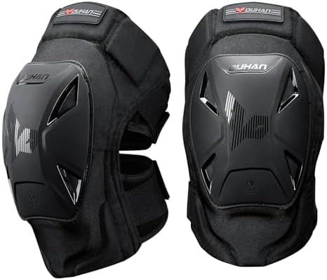Motorcycle Knee Pads for Men & Women - Motocross, Dirt Bike, MTB, Skateboarding Protective Gear - CE Level 1 Certified - Black
