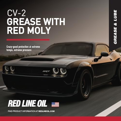 Red Line 80401 High Performance CV-2 Synthetic Grease Cartridge with Red Moly - 14 Ounce Jar (6 Pack)