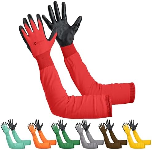 Long Sleeve Gardening Gloves for Women & Men, Long Cuff Garden Gloves