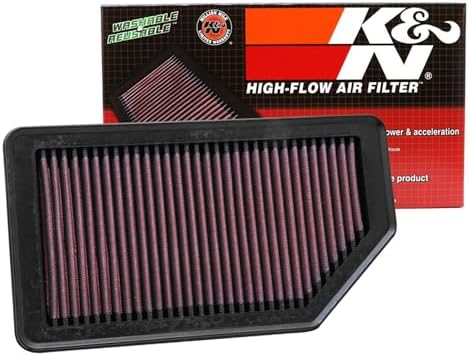 K&N High-Flow Original Lifetime Engine Air Filter: Increase Power: Premium, Washable: Compatible with 2011-2019 Dodge/Hyundai: Attitude, Accent, Veloster, Rio, Soul, 33-2472
