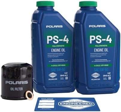 Polaris PS4 Oil Change Kit Incl Oil, Oil Filter, Drain Plug Washer, 2877473