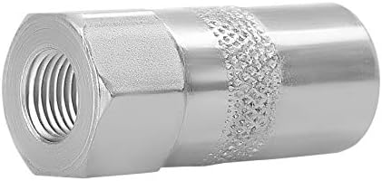 PROLUBE Heavy Duty 3-Jaw Grease Coupler | With Ball Check | 10,000 PSI | Use with Hand & Air Operated Grease Guns | 1/8” NPT Threads (43525)