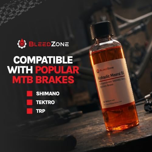 BleedZone Mineral Oil Brake Fluid for Shimano Tektro TRP, 2 x 100ml