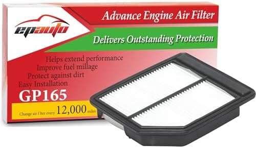 EPAuto GP165 (CA10165) Engine Air Filter Replacement for Honda