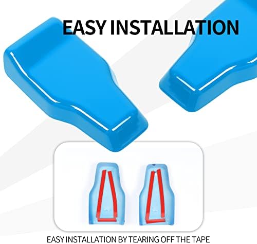 Rear Tail Door Window Hinge & Rear Rain Wiper Nozzle Decorative Cover Trim for 2018-2021 Jeep Wrangler JL JLU(Baby Blue)