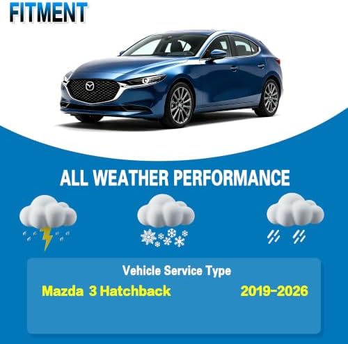 GSPSCN Windshield Wiper Blades for Mazda 3 Hatchback 2019-2026 (Pack of 3)