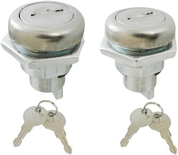 2 Pack Tool Box Locks with Keys - Replacement for Flush Mounted T Handle Tool Box - Secure and Convenient - Fits Ute - 5/8 Inch Lock Cylinder - Durable and Reliable - Easy Installation