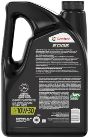 Castrol EDGE 10W-30 Advanced Full Synthetic Motor Oil, 5 Quarts