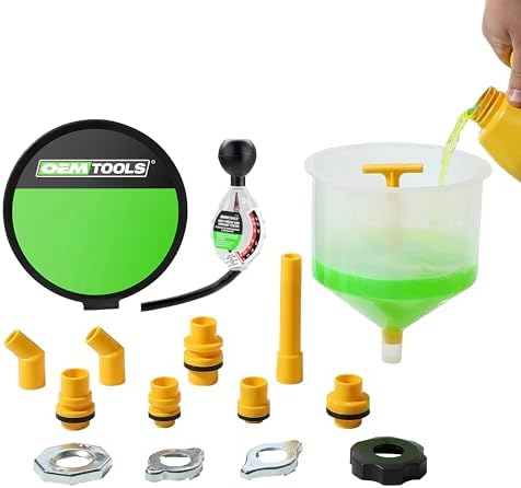OEMTOOLS 87045 No-Spill Coolant Funnel Kit, 16 Pc Fluid and Oil Funnel Set