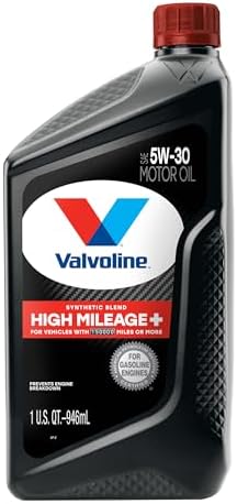 Valvoline High Mileage 150K with Maxlife Plus Technology Motor Oil SAE 5W-30 1 QT, Case of 6