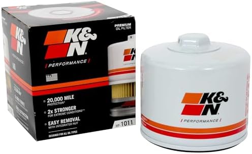 K&N Oil Filter: 20,000 Mile Engine Protection with Wrench Off Nut, HP-1011