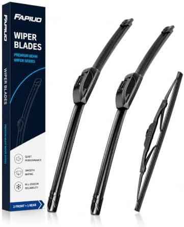 24"+20"+11" Front and Rear Windshield Wiper Blades Replacement for Cadillac XT5 2017-2025, Buick Enclave 2018-2024, J-Hook/U-Hook (Set of 3)