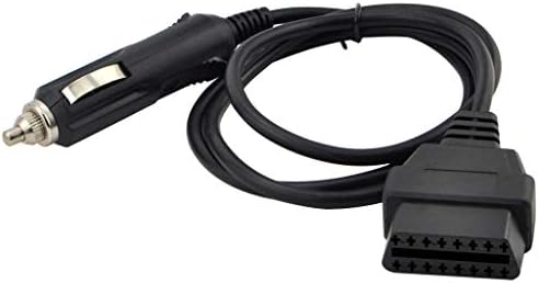 1M/3.3ft Car OBD2 Vehicle ECU Emergency Power Supply Cable Car Memory Save Any 12V DC Power Source with Cigarette Lighter to OBD Female Connector Cable Adapter Black
