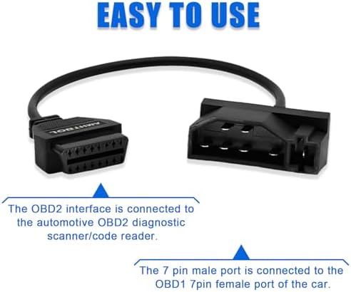 OBD Adapter for Ford 7 Pin Obd1 to OBD2 16 Pin Cable Connector