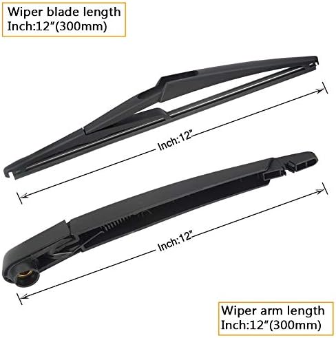 Rear Wiper Arm Blade Replacement for Nissan Rogue Pathfinder 2013-2020