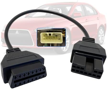 OBD1 to OBD2 Adapter for Mitsubi shi 12 Pin Diagnostic Cable Connector