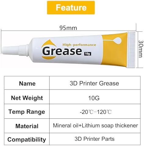 1PK 3D Printer Grease for Bambu Lab P1S P2S P1P H2D H2C A1 Mini