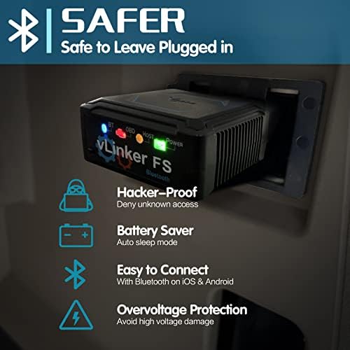 Vgate vLinker FS Bluetooth OBD2 Diagnostic Scan Tool, OBDII Car Code Reader for iOS, Android & Windows
