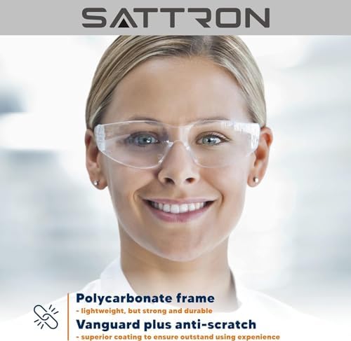 100 Pack of Clear Safety Glasses, Scratch & Impact Resistant ANSI Z87.1 Protective Eyewear, Ploycarbonate Lenses or Women Men Safety Sunglasses for Construction, Outdoor Work & Shooting Ideal for Lab