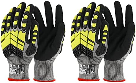 2 Pairs Safety Work Gloves,Impact Gloves for Men Women