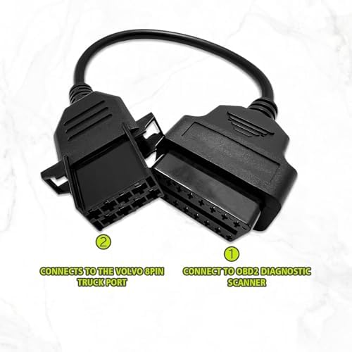 Truck OBD1 to OBD2 Adapter for Volvo 8 Pin Diagnostic Cable Connector
