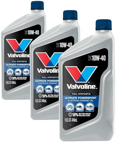 Valvoline 4-Stroke Powersport Full Synthetic Motor Oil 1 QT (Pack of 3)