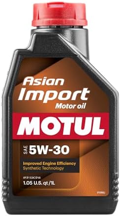 Motul Asian Import 5W30 Motor Oil | API SP, ILSAC GF-6A | Supports Fuel Efficiency and Long-Term Engine Protection | Compatible with Honda, Toyota, Nissan, Hyundai, Kia, Subaru | 1L