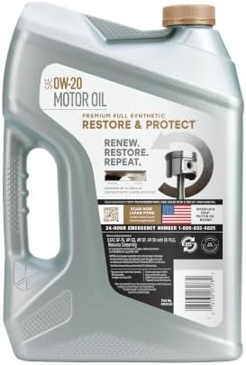 Valvoline Restore & Protect Full Synthetic 0W-20 Motor Oil 5 Quart