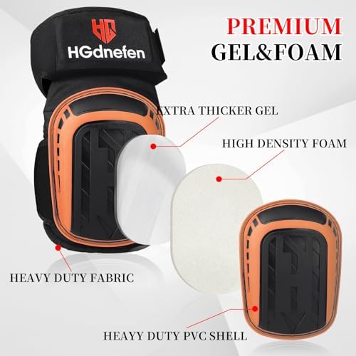 Knee Pads for Men Construction,Thick Gel Foam Work Knee Pads