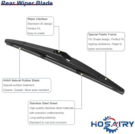 Rear Wiper Arm Blade Set 98811-1H000 for Hyundai Tucson 2010-2015, for Kia Sportage 2011-2016 Back Windshield Wiper Assembly