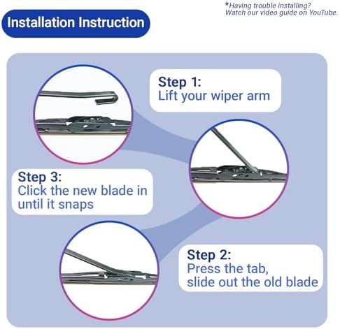 KAIYI 12" Rear Wiper Blade Compatible with Cadillac SRX 2010-2016