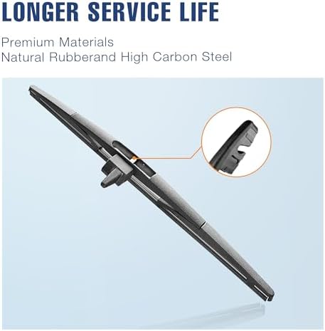 14 Inch Rear Wiper Blade Replacement for Honda Pilot 2015 2014 2013 2012 2011 2010 2009 All-season Rear Windshield Wiper Blade for My Car(14-F)