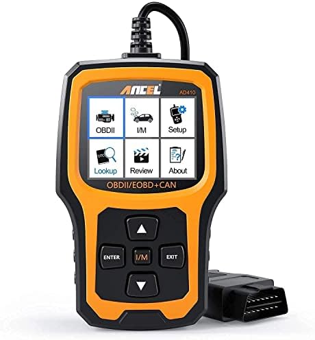 ANCEL AD410 Enhanced OBD II Vehicle Code Reader Automotive OBD2 Scanner with ANCEL Protective Case Storage Bag