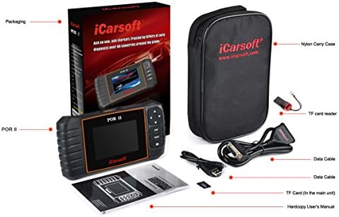 iCarsoft POR-II Porsche OBD-II Scanner Tool Multi-systems ABS SRS