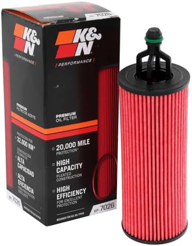 K&N Oil Filter: 20,000 Mile Engine Protection, High Efficiency, HP-7026